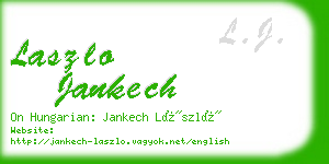 laszlo jankech business card